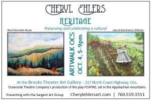 Artist Cheryl Ehlers And Heritage At The Brooks Theatre Art Gallery